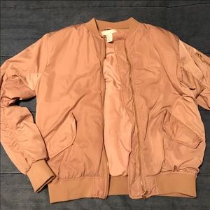 Women’s nude bomber jacket